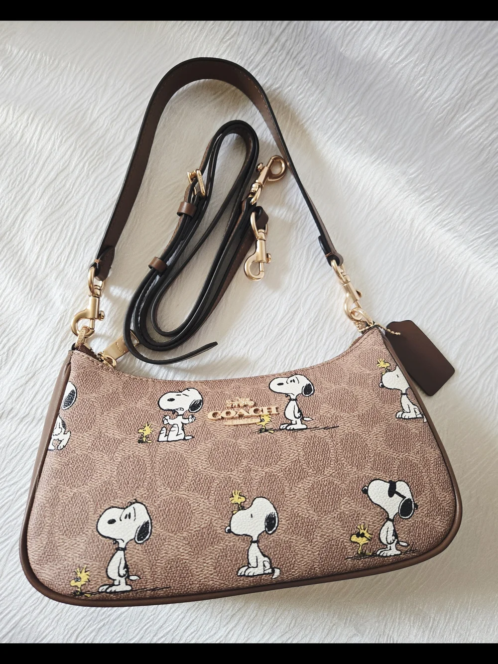 Coach Snoopy Signature Teri Handbag Shoulder Bag Purse